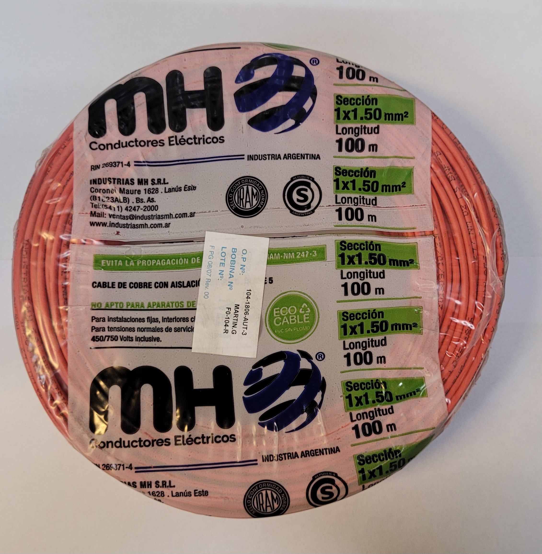 Cable normalizado 1X1.50mm